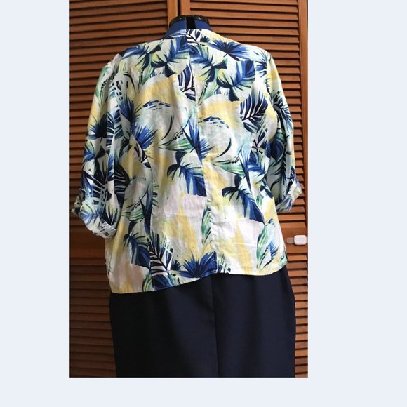 Womens Chico's (XL) Linen Tropical Cardigan - Picture 4 of 6